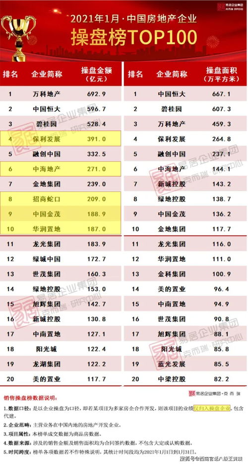 国内房地产排行(中国房地产top20)
