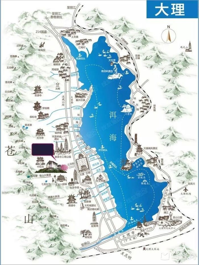 洱海地图(大理环洱海地图)